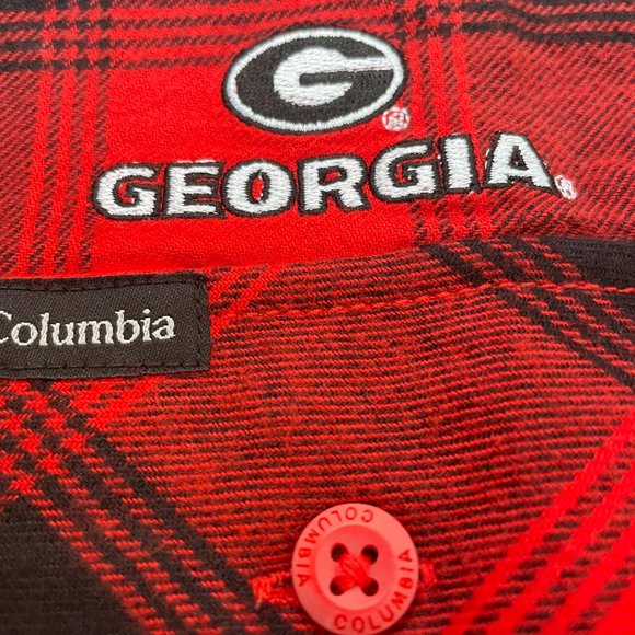GEORGIA BULLDOGS FLANNEL SHIRT-ADULT MEDIUM-COLUMBIA-STITCHED -NWT $65 - Picture 7 of 7